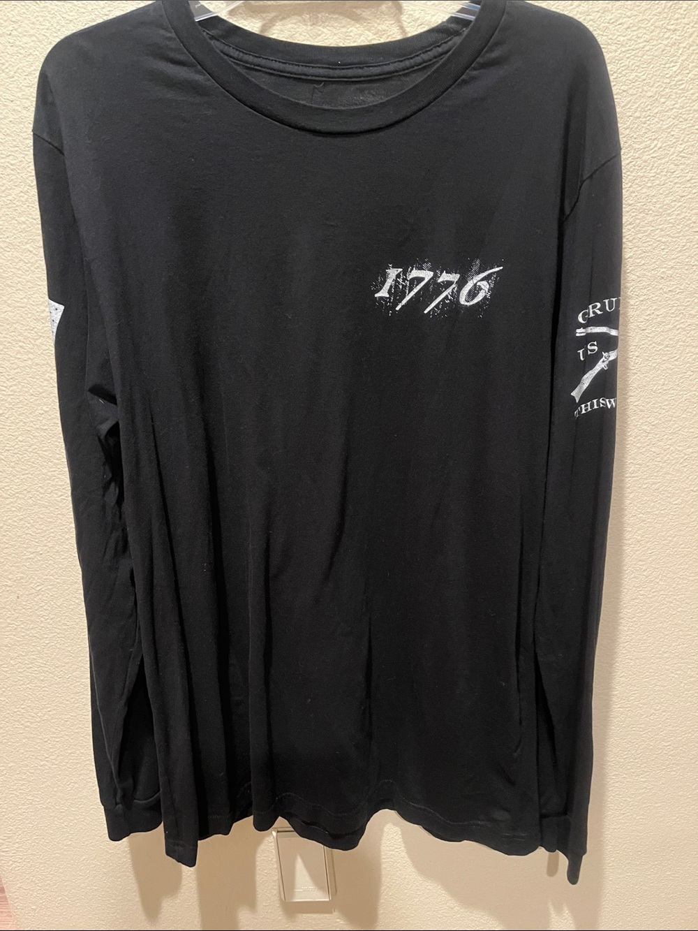 Grunt Style Black Long Sleeve Tee with 1776 Graphic